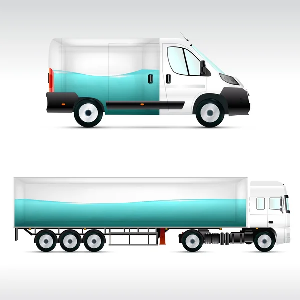 Modèle de véhicule pour la publicité — Image vectorielle