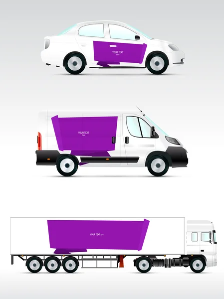 Template vehicle for advertising — Stock Vector