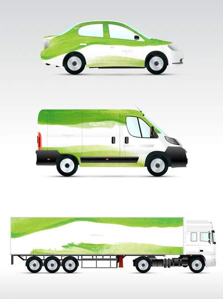 Template vehicle for advertising — Stock Vector