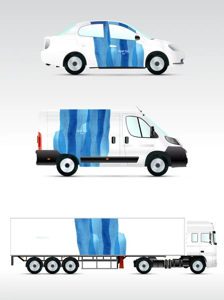 Template vehicle for advertising — Stock Vector