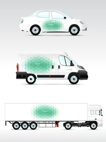 Emplate vehicle for advertising — Stock Vector