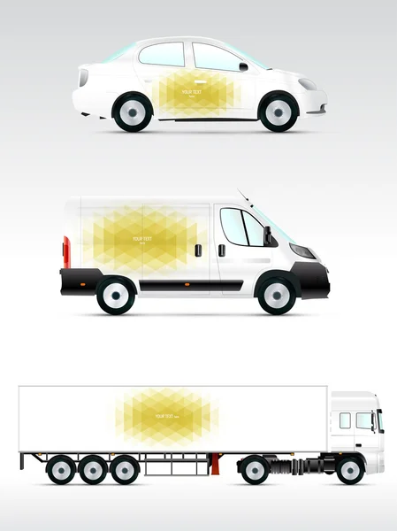 Emplate vehicle for advertising — Stock Vector