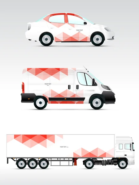 Emplate vehicle for advertising — Stock Vector