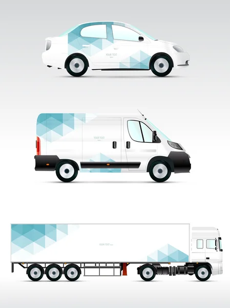 Emplate vehicle for advertising — Stock Vector