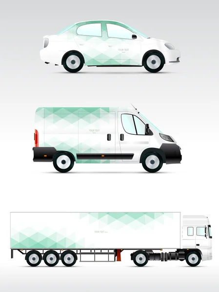 Emplate vehicle for advertising — Stock Vector