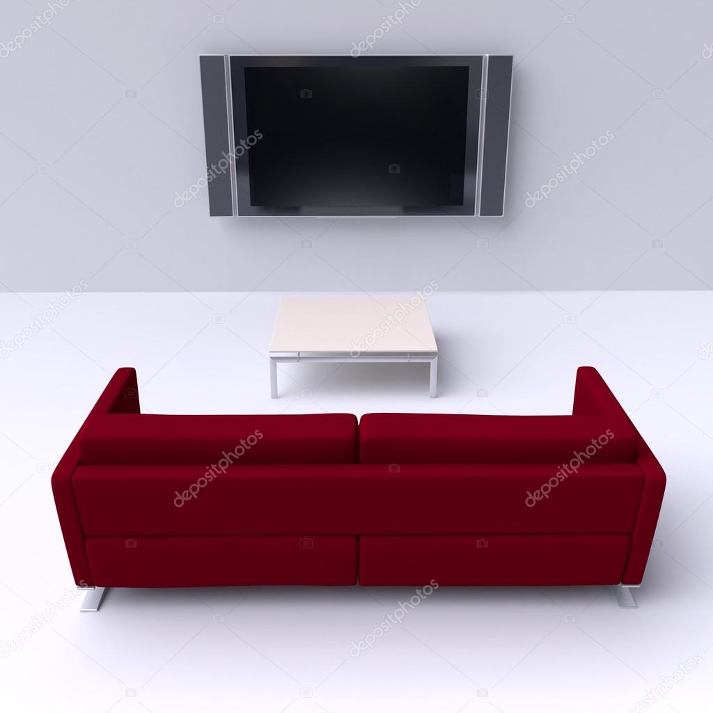 Sofa with tv