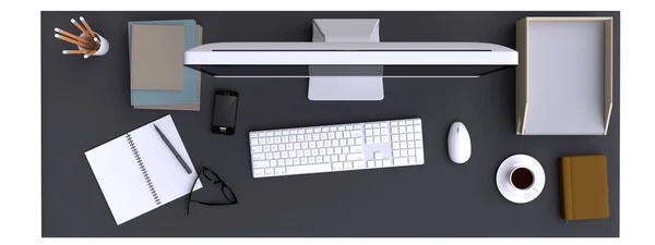 Top view of workspace — Stock Photo, Image