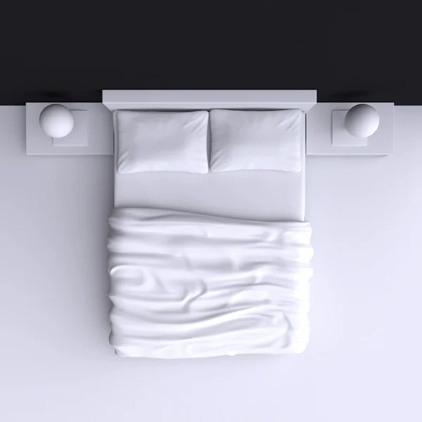 床上的枕头和毯子 — 图库照片