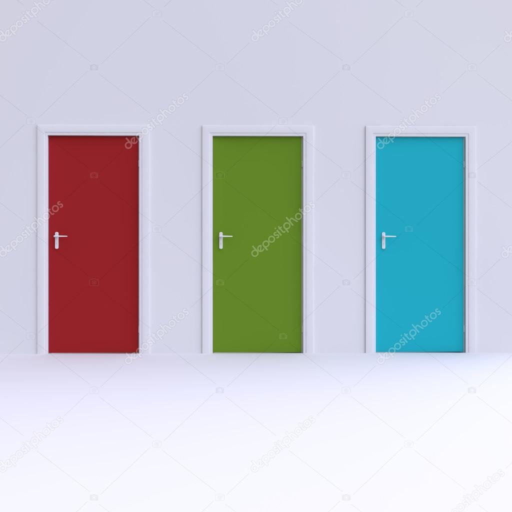 Three color doors