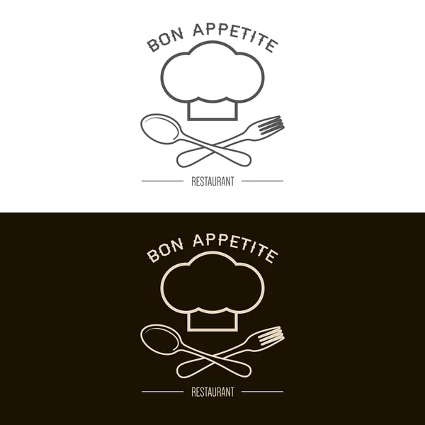 Logotipo para restaurante ou café — Vetor de Stock