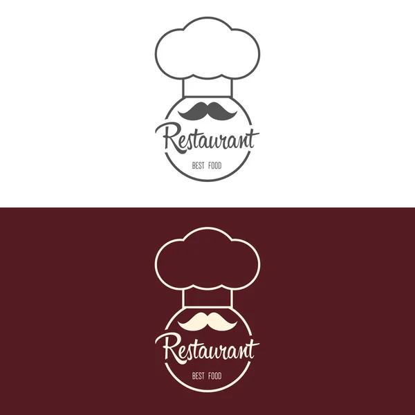 餐厅或咖啡馆的标志 — 图库矢量图片