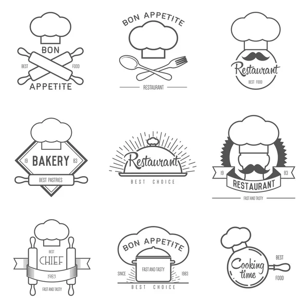 Logo-Set für Restaurant oder Café — Stockvektor