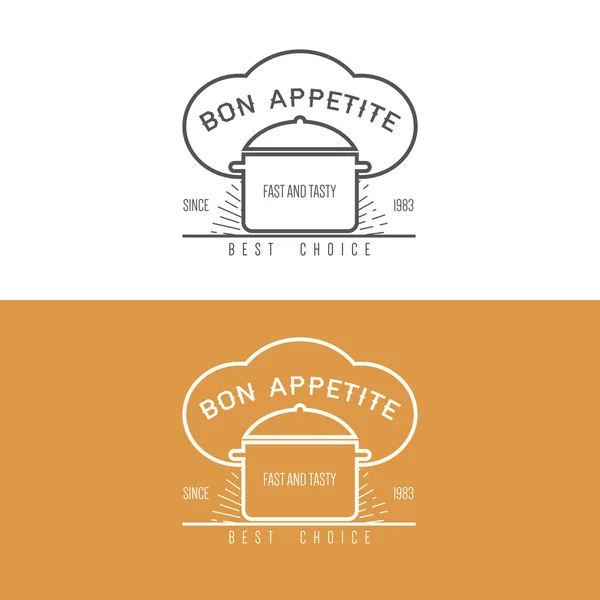 Logotipo para restaurante ou café —  Vetores de Stock