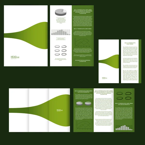 Plantilla de diseño para folleto, póster — Archivo Imágenes Vectoriales