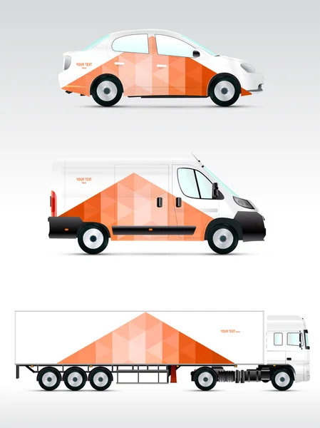 Template vehicle for advertising — Stock Vector