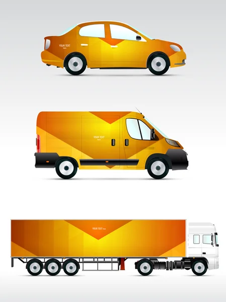 Template vehicle for advertising — Stock Vector