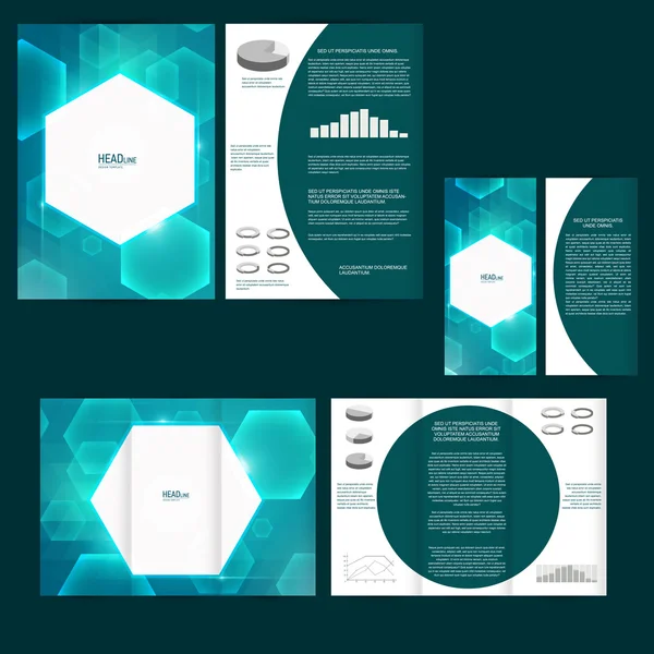 Plakát, šablona návrhu brožury — Stockový vektor