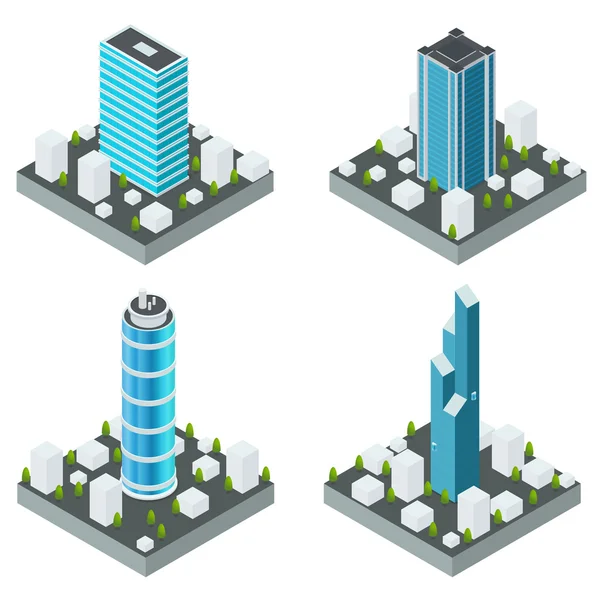 Desenhos animados elementos da cidade — Vetor de Stock