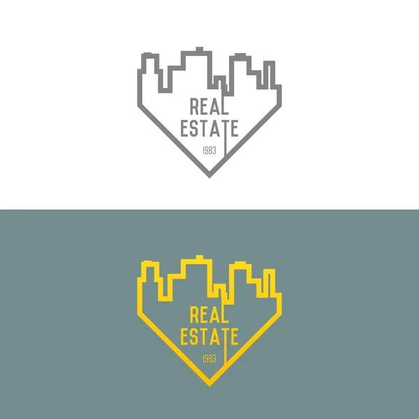 Inmobiliaria, empresas constructoras logo — Vector de stock