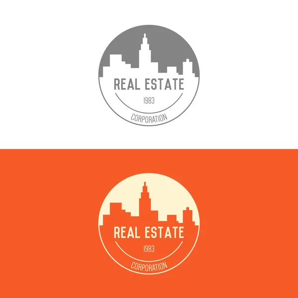 Inmobiliaria, empresas constructoras logo — Vector de stock