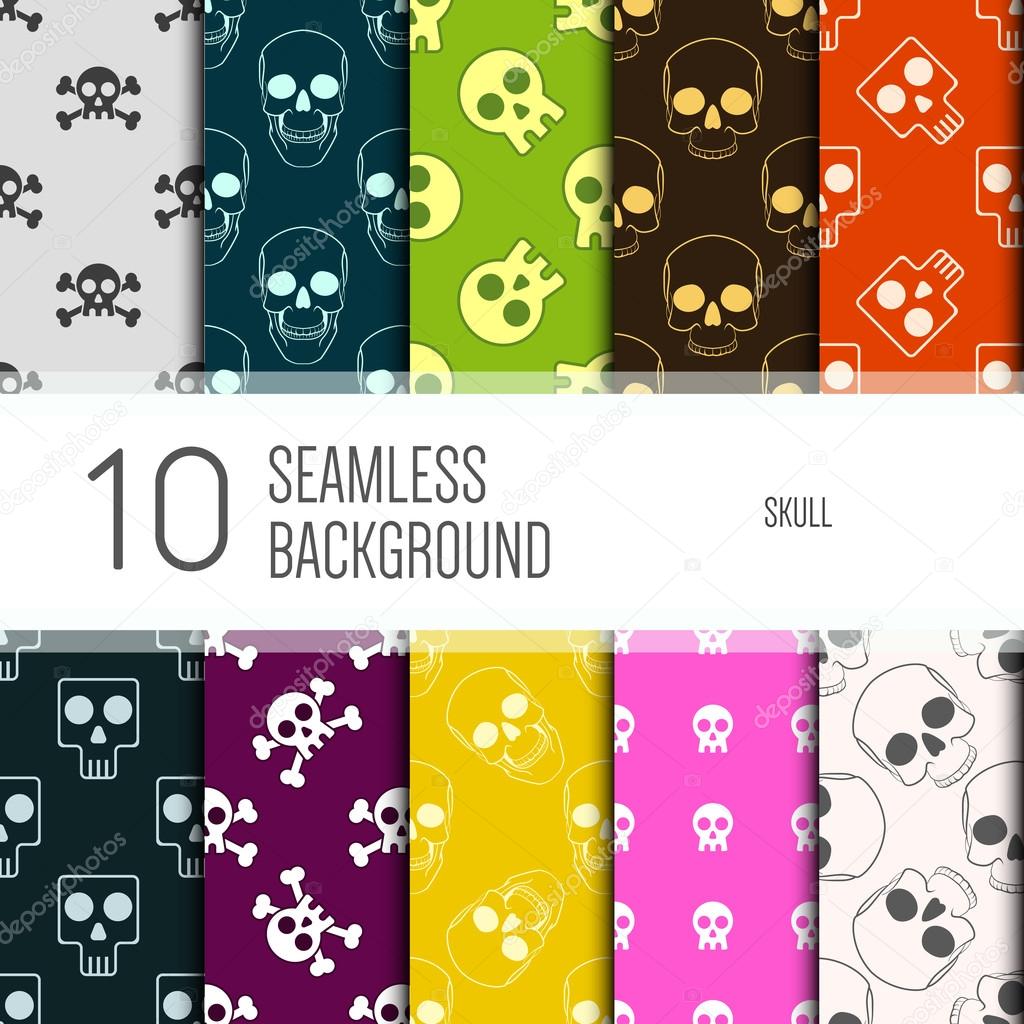 Skull seamless pattern