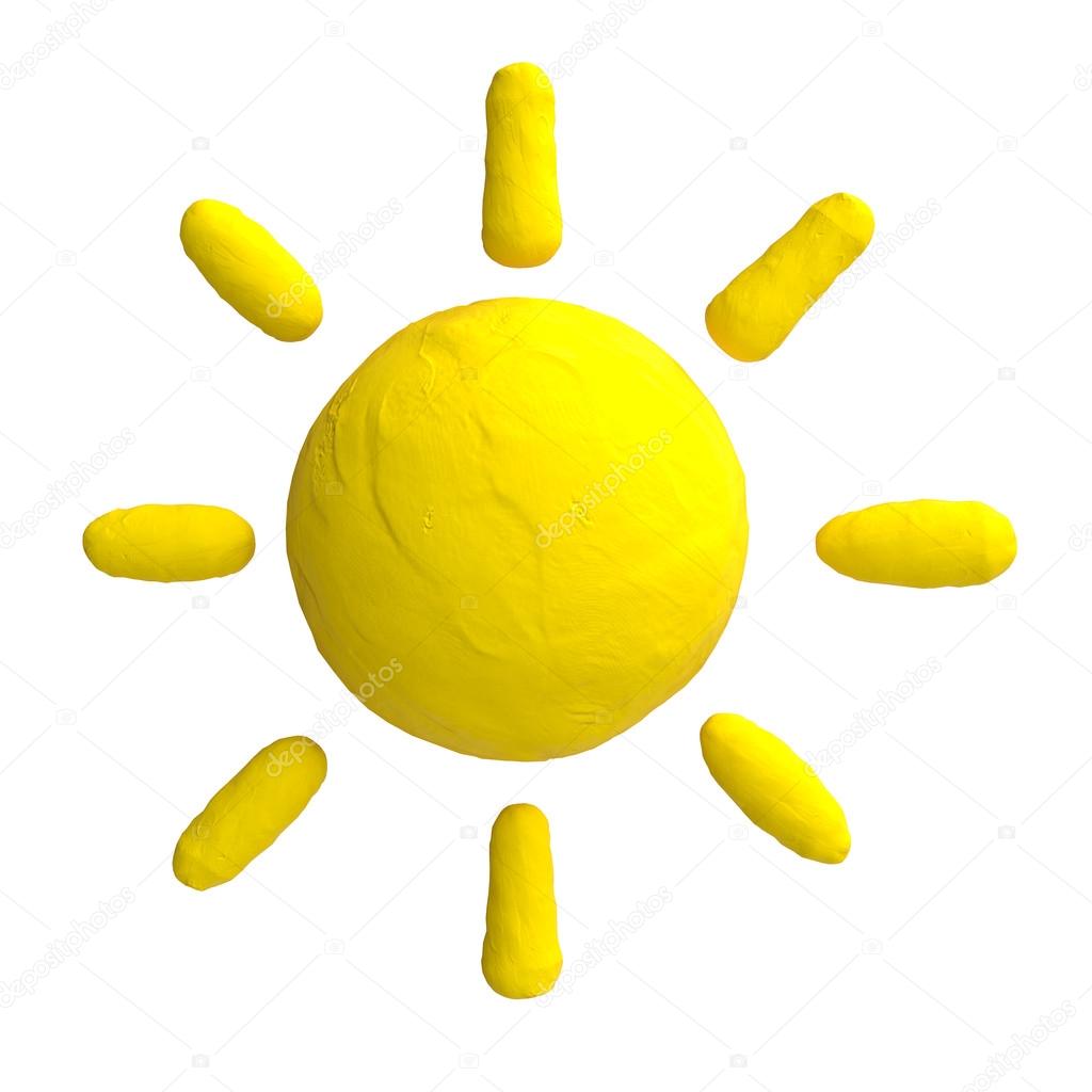 Cartoon sun from plasticine