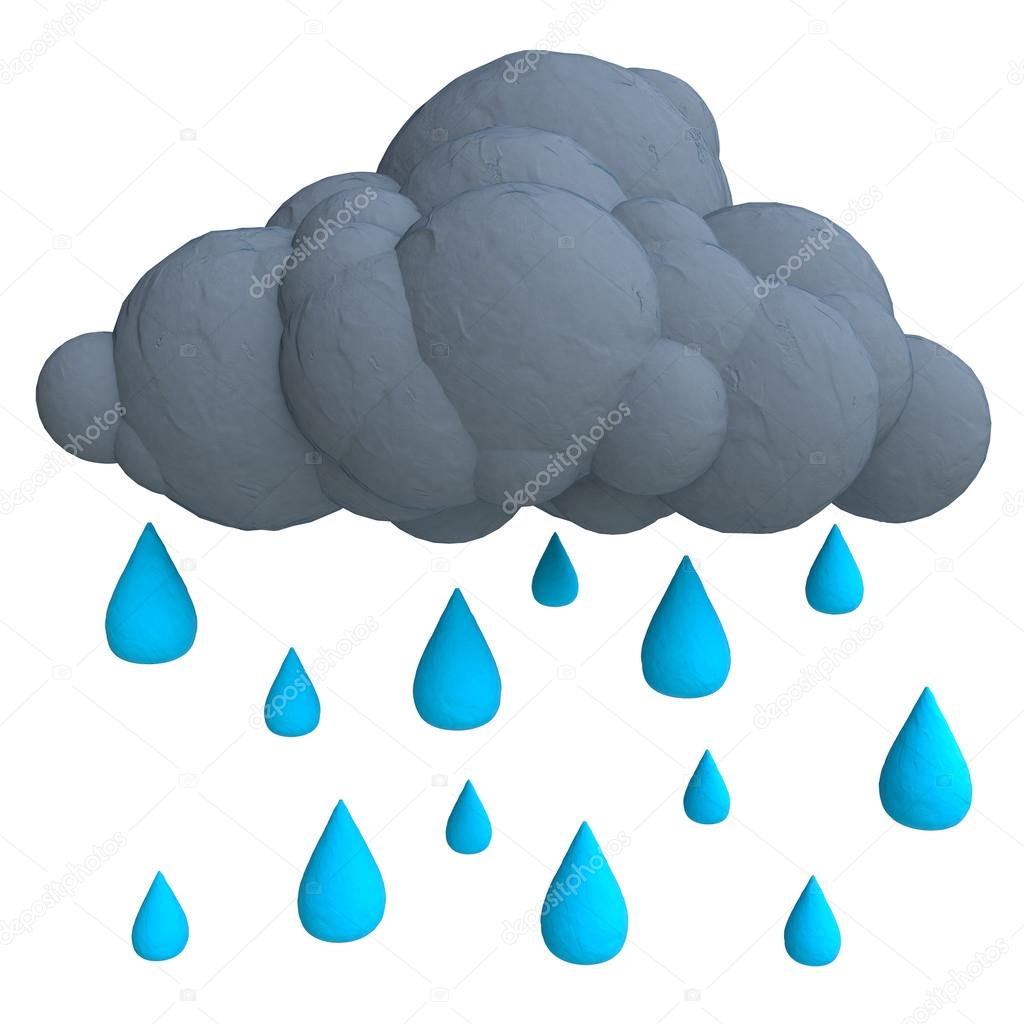 Cartoon rain cloud