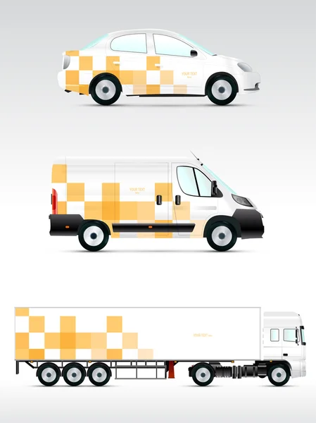 Vehicle for advertising, branding or corporate identity — Stock Vector