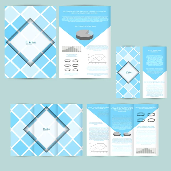 Set of design template with flyer — Stock Vector