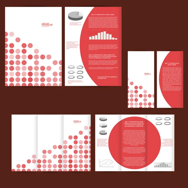 Ontwerpsjabloon met folder, poster, brochure. — Stockvector