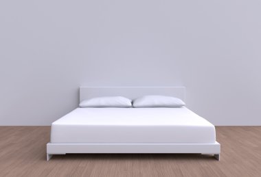 İki yastık ile modern yatak