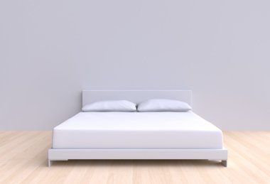 İki yastık ile modern yatak