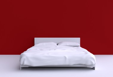 İki yastık ile modern yatak