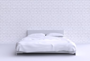 İki yastık ile modern yatak