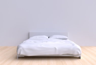 İki yastık ile modern yatak