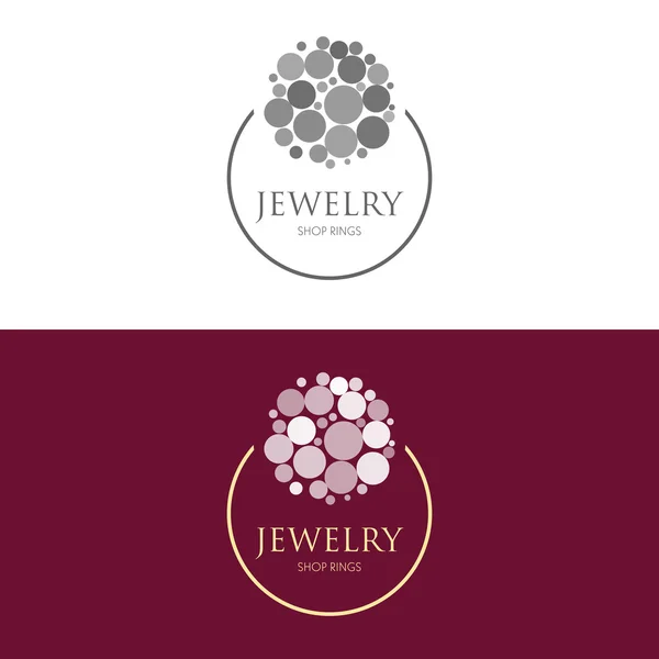 Logo inspiración con joyas — Vector de stock