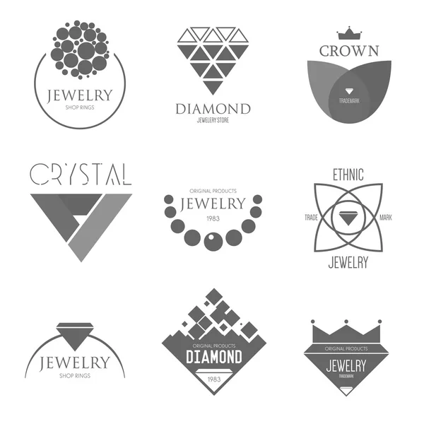 Logo inspiratie met juwelen — Stockvector