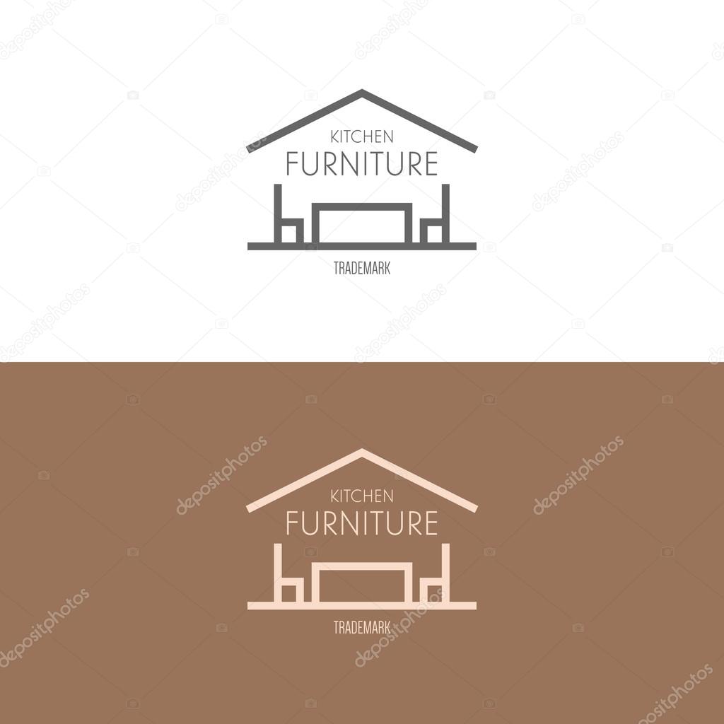 Logo, badge or label inspiration with furniture