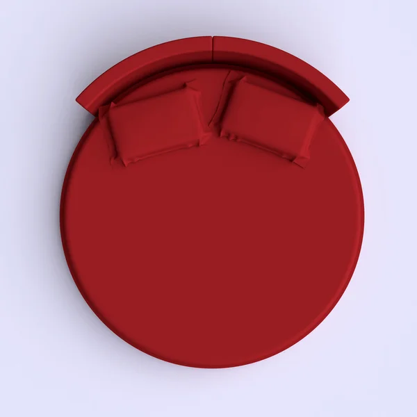 Round bed with pillows — Stock Photo © vvvisual 70903631