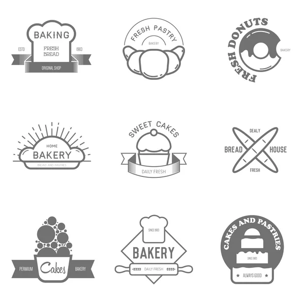 Neuf logos alimentaires — Image vectorielle