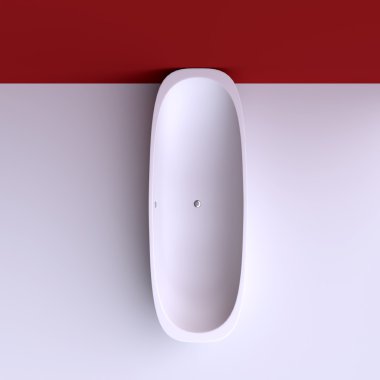 Duvarının yakınında beyaz banyo