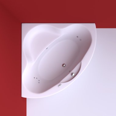 Köşede beyaz banyo