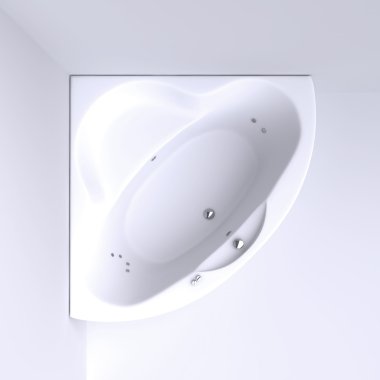 Köşede beyaz banyo