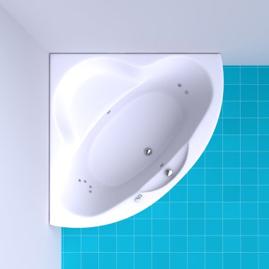 Köşede beyaz banyo