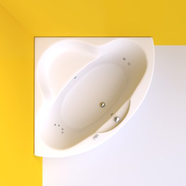 Köşede beyaz banyo