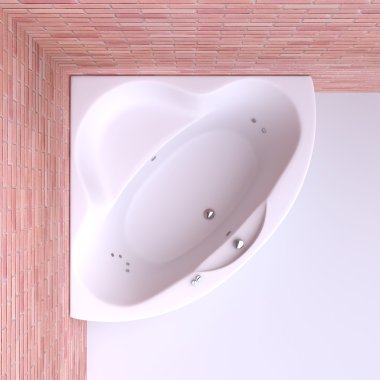 Köşede beyaz banyo