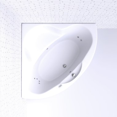 Köşede beyaz banyo