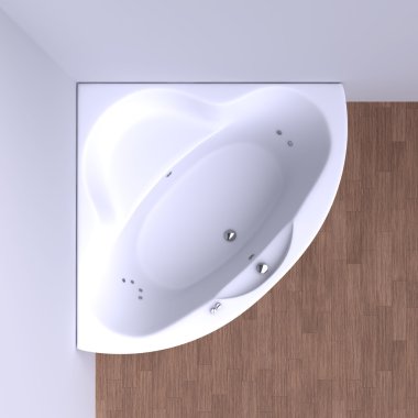 Köşede beyaz banyo