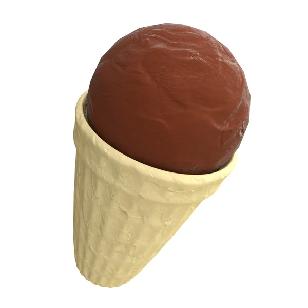 Морозиво у вафельній чашці — стокове фото