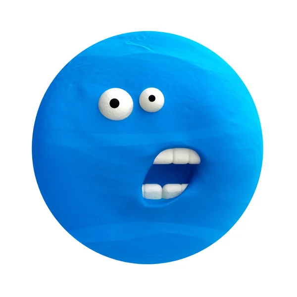 Blue cartoon planet — Stock Photo, Image